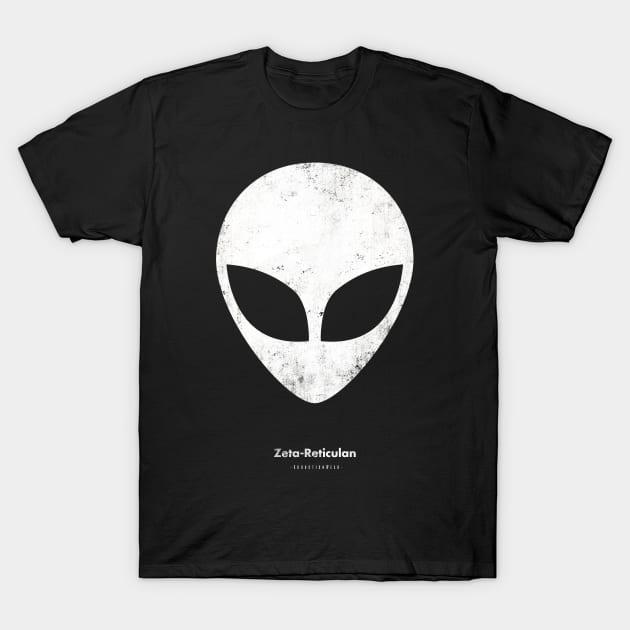 Zeta-Reticulan [white] T-Shirt by AbductionWear